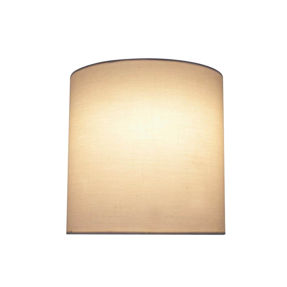 8-Inch Off-White Cotton Drum Lamp Shade