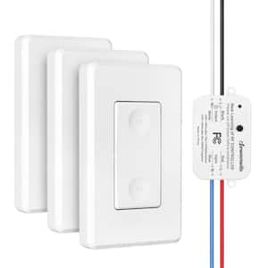 125-Volt No in Wall Wiring Wall Light Switch Kit for Small Appliance, Lamps, Lighting Fixture, 100 ft. RF Range