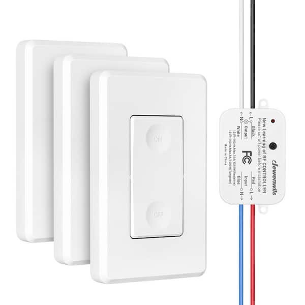 DEWENWILS 125-Volt No in Wall Wiring Wall Light Switch Kit for Small Appliance, Lamps, Lighting Fixture, 100 ft. RF Range