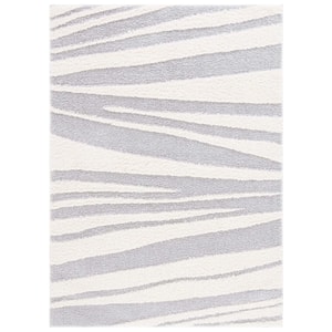 Norway Gray/Ivory 4 ft. x 6 ft. Abstract Striped Area Rug