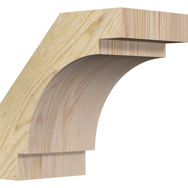 Ekena Millwork 6"W x 10"D x 10"H Merced Rough Sawn Knee Brace, Douglas Fir