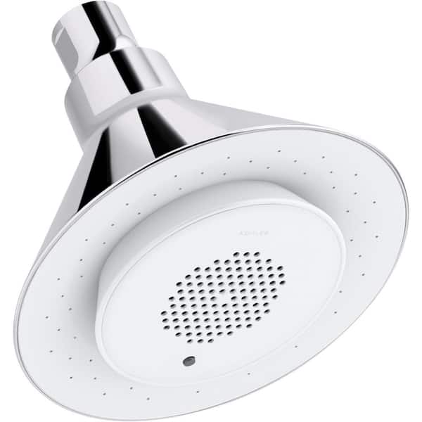 KOHLER Moxie 5 in. Single Function Showerhead with Bluetooth Speaker in Polished Chrome