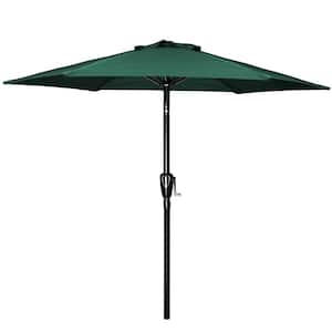 7.5 ft. Steel Market Tilt Patio Umbrella in Green