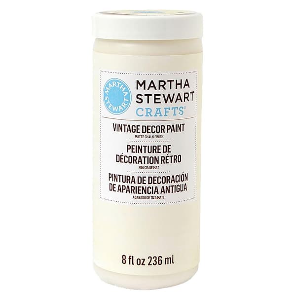 Martha Stewart Crafts Vintage Decor 8 oz. Ivory Matte Chalk Finish Paint