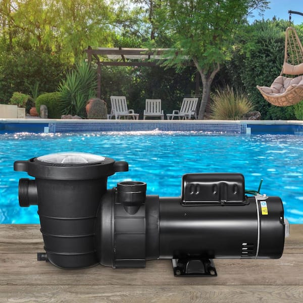 Above Ground Pool Pump, 2HP/0. 44HP, Dual Speed Swimming Pool Pump, High 118 GPM 56 ft. Lift, Low 57 GPM 14 ft. Lift