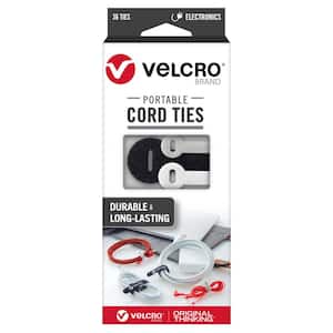 VELCRO 36-Count 3/12 Portable Cord Ties Assorted 3 Sizes 3-Colors