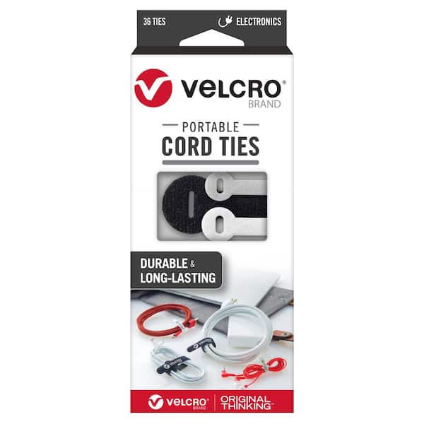 VELCRO VELCRO 36-Count 3/12 Portable Cord Ties Assorted 3 Sizes 3-Colors