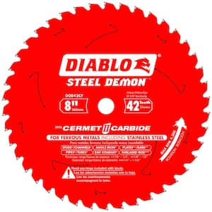 Steel Demon 8 in. x 42-Tooth Cermet II Metals and Stainless Steel Circular Saw Blade