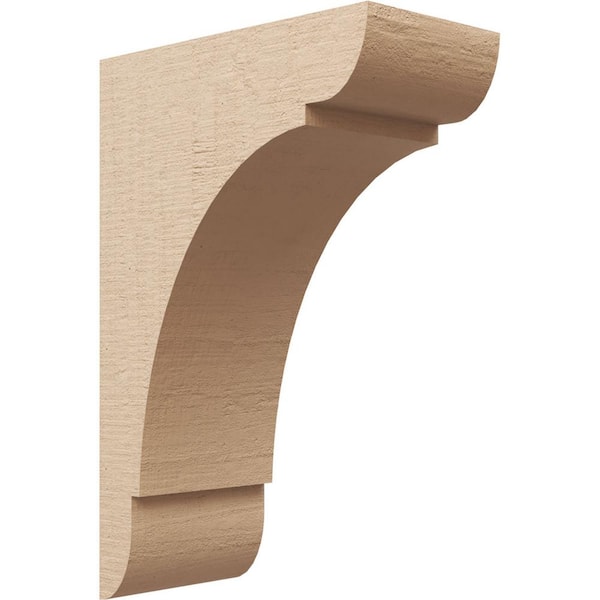 Ekena Millwork Classic Series 2 7 in. x 14 in. x 21 in. Olympic Rough Cedar Woodgrain Timberthane Polyurethane Corbel in Primed Tan