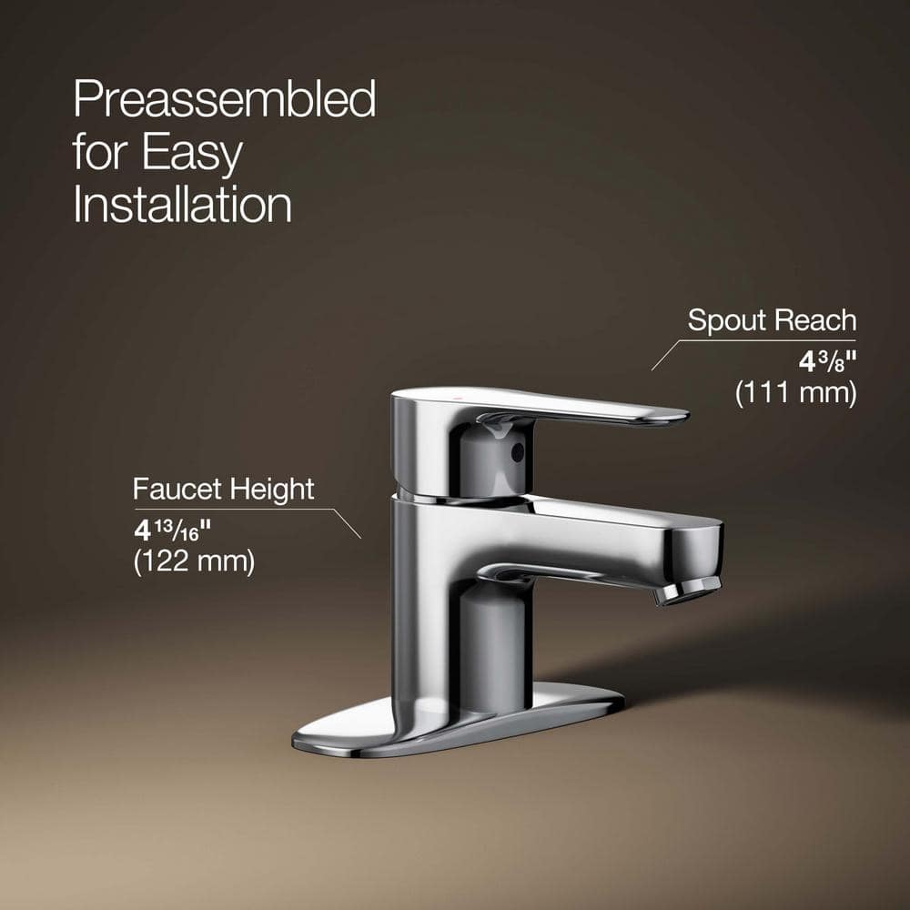 July Polished Chrome Single-Handle 4-in Centerset Bathroom Faucet