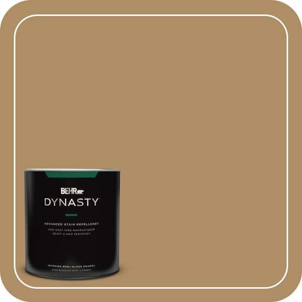 BEHR DYNASTY 1 qt. #300F-5 Brown Rabbit Semi-Gloss Enamel Interior Stain-Blocking Paint and Primer