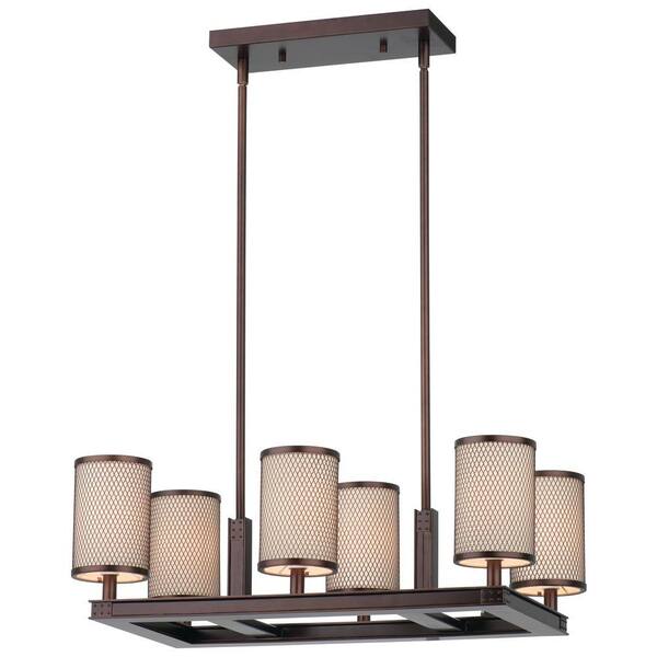 Philips Forecast I Beam 6-Light Hanging Merlot Bronze Chandelier-DISCONTINUED