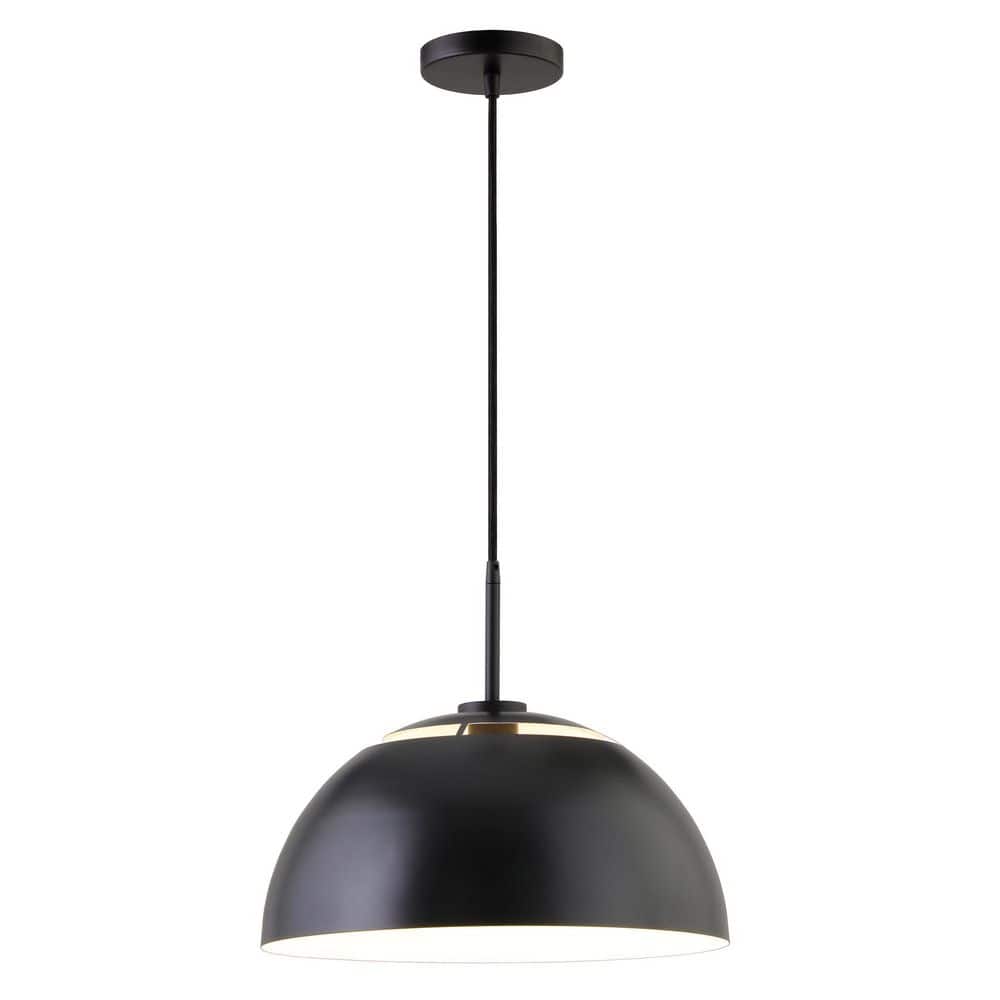 Jordyn Matte Black 16" Modern Mid-Century Pendant Light