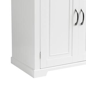 29.90 in. W x 15.70 in. D x 72.20 in. H in White Bathroom Storage Linen Cabinet with Doors, Drawer and Adjustable Shelf