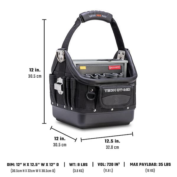 バッグ ootu VETO PRO PAC 13 in. TECH OT-MD Blackout Deep Base Open Top Tech