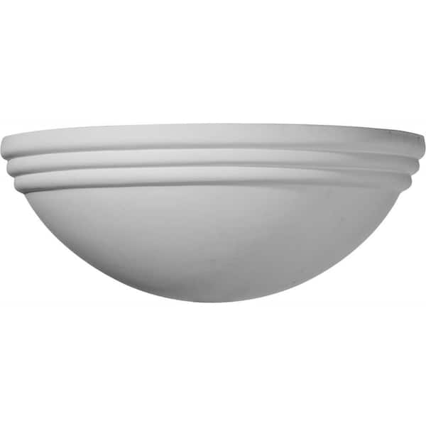 Ekena Millwork 16-1/8 in. x 8-1/4 in. x 6-1/4 in. Primed Polyurethane Traditional Wall Sconce
