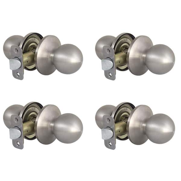 ポメラートPomdllatoDoDoボタン型1 シルバービーズ45 Used Defiant Saturn Stainless Steel Hall/Closet Door Knob (4-Pack