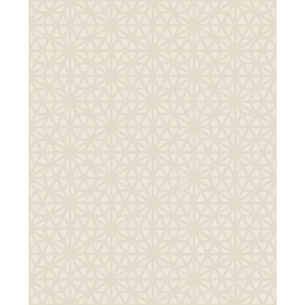 A-Street Prints 8 in. x 10 in. Billie Neutral Geometric Wallpaper Sample