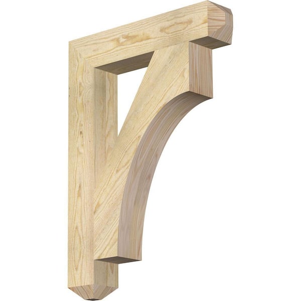 Ekena Millwork 4 in. x 30 in. x 22 in. Douglas Fir Westlake Craftsman Rough Sawn Bracket