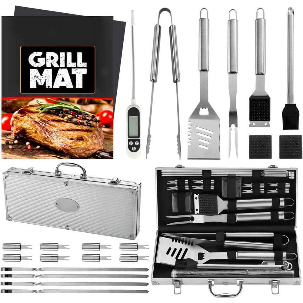 23-Pieces Heavy-Duty Grill Accessories, Grill Tools Set and Basic BBQ ...