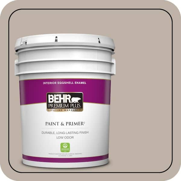 BEHR PREMIUM PLUS 5 gal. #N220-3 Smokestack Eggshell Enamel Low Odor Interior Paint & Primer