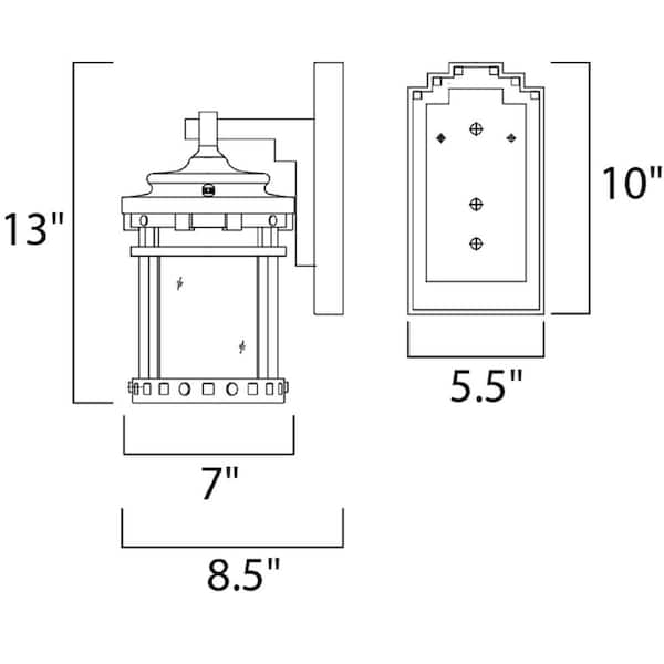 Santa Barbara VX-Outdoor Wall Lantern Sconce