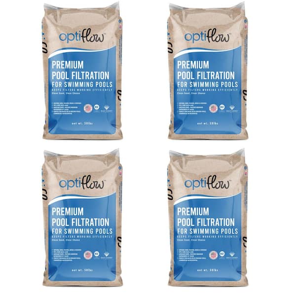 50 lb. Premium Pool Filtration Angular Sand w/Pure Silica Formula 4-Pack