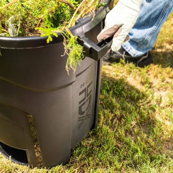 Reviews for HDX 20 gal. Black Heavy Duty Outdoor Trash Can with
