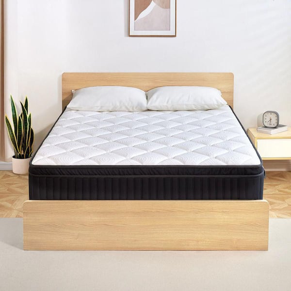 FULL Size Medium Hybrid Memory Foam and Innerspring 12 in. Pillow Top Breathable and Hypoallergenic Mattress