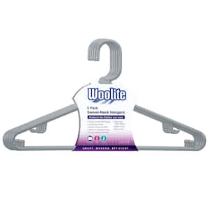 Gray Plastic Shirt Hangers 5-Pack