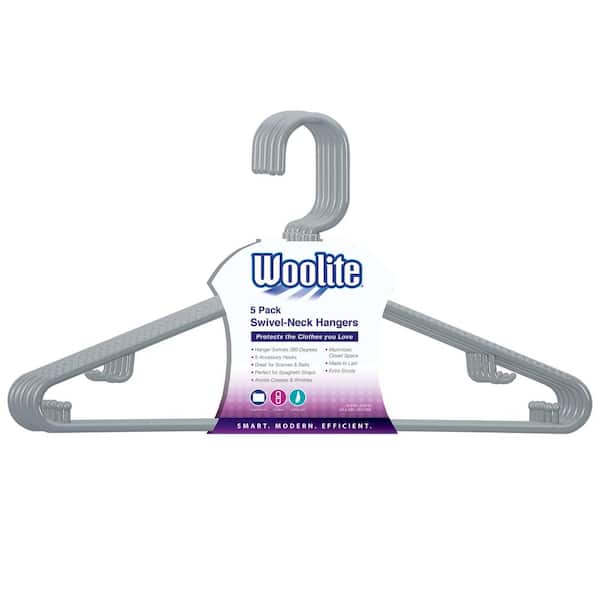 Laundry 360 Gray Plastic Shirt Hangers 5-Pack