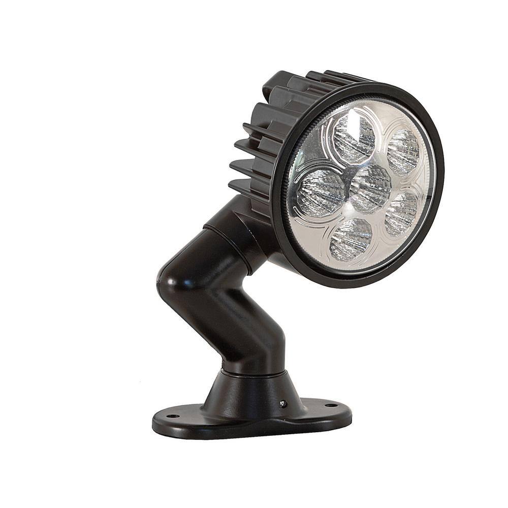 5" Black Aluminum LED Flood Light with Clear Lens