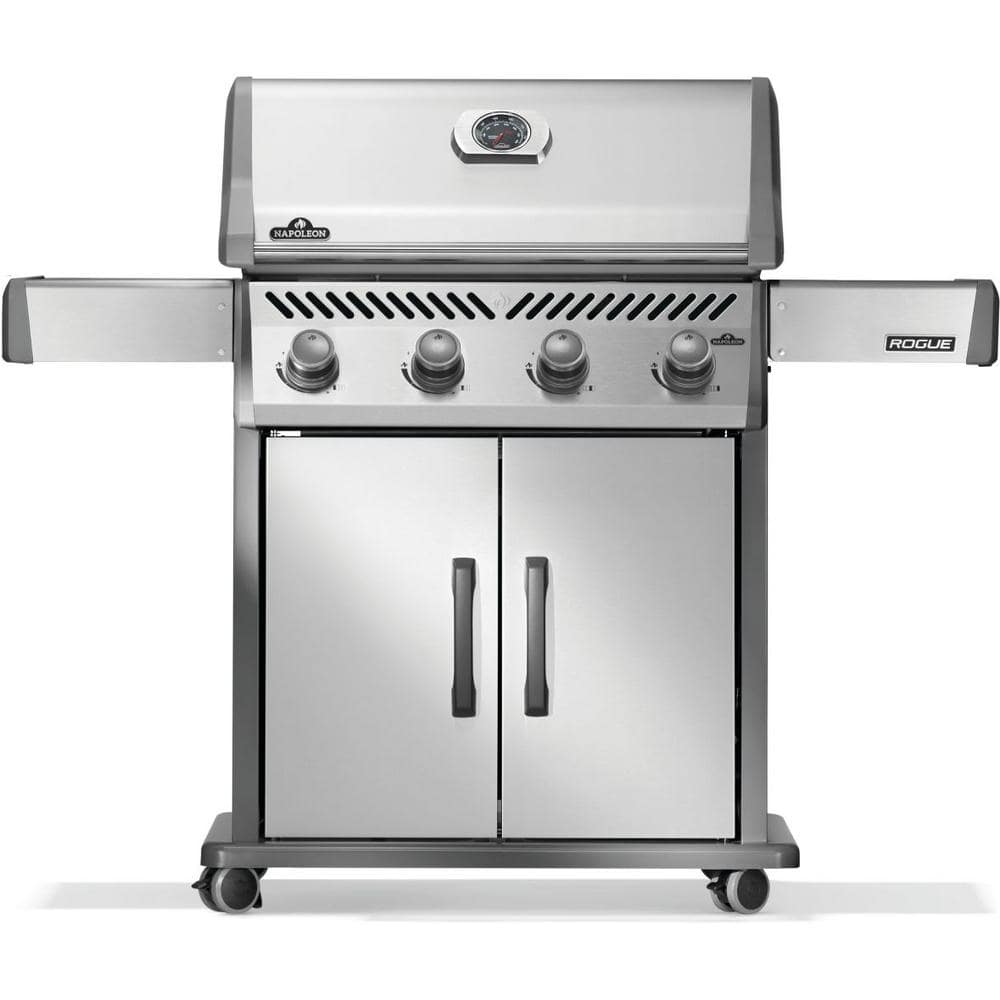 Rogue 525 4-Burner Propane Gas Grill in Stainless Steel