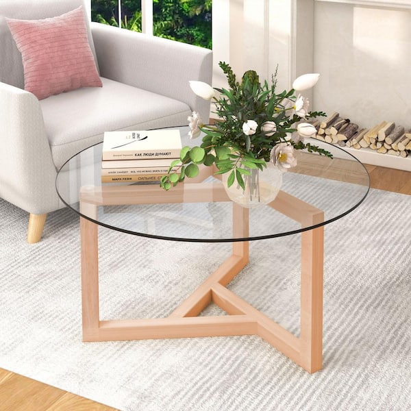 JASMODER 35.43 in. Natural Specialty Other Coffee Table for Home 