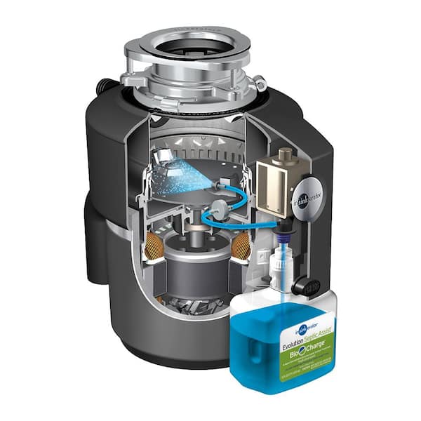 Evolution Septic Assist Quiet Series 3/4 HP Continuous Feed Garbage Disposal with 1-Pack Bio-Charge Cartridge