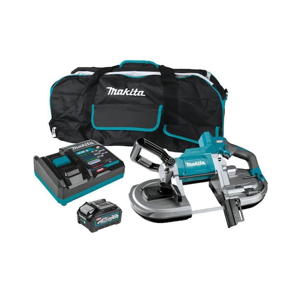 40V max XGT Brushless Cordless Portable Band Saw Kit, 4. 0Ah with bonus 40V Max XGT Brushless 4-1/2/5 in. Angle Grinder