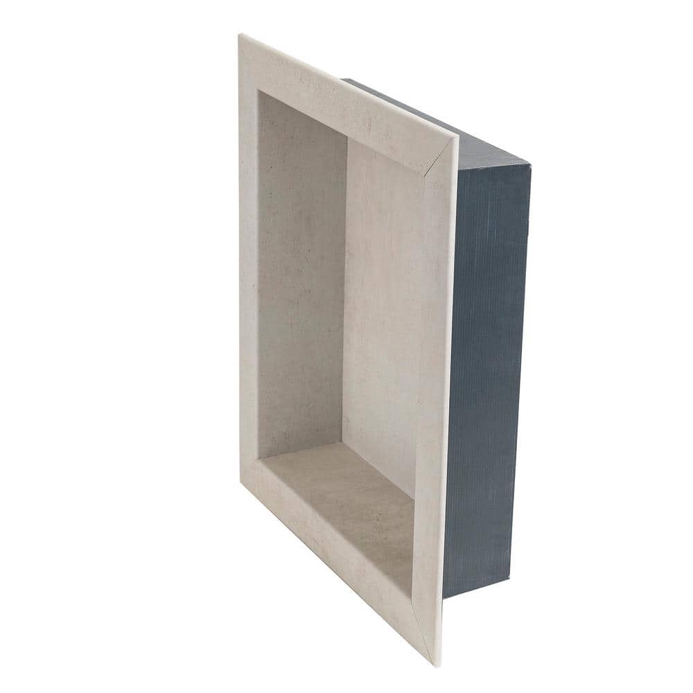 Wintry Mix Gray PVC Waterproof Shower Niche Insert