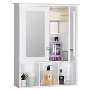 23.6 in. W x 7.5 in. D x 30.4 in. H Oversized Bathroom Storage Wall Cabinet in White
