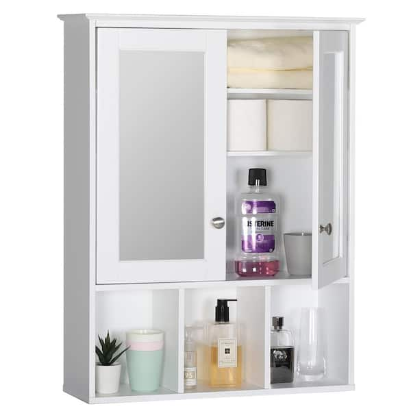 VEIKOUS Oversized Bathroom Medicine Cabinet Wall Mounted Storage with  Mirrors-23.6''W x 7.5''D x 30.4''H - On Sale - Bed Bath & Beyond - 35436724