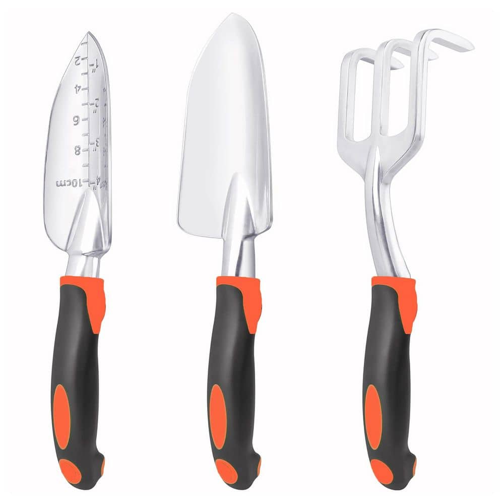 3 Piece Garden Tool Set Heavy Duty Aluminum Alloy Includes Shovel Transplant Trowel Hand Rake Ergonomic Handle price history on PriceWatchPro
