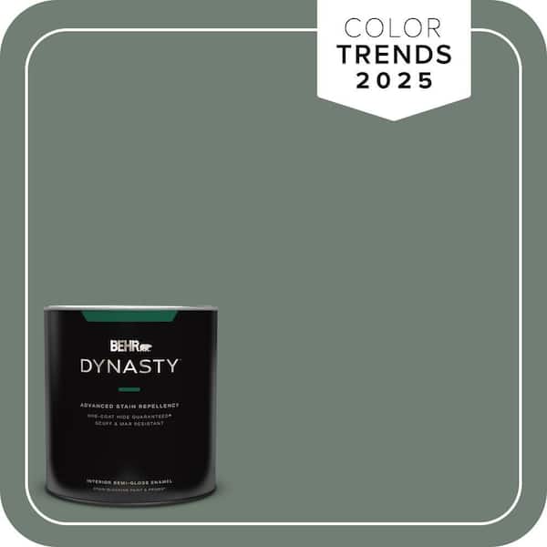 BEHR DYNASTY 1 qt. #N420-5 Boreal One-Coat Hide Semi-Gloss Enamel Interior Stain-Blocking Paint and Primer