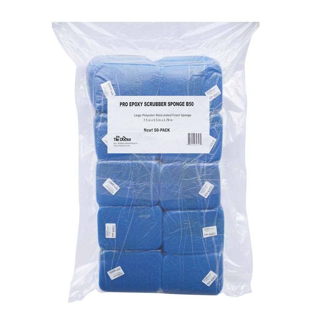Pro Epoxy Scrubber Sponge Tile Grout Sponge (50Pack) SPEPOXYSCRBCS The Home Depot