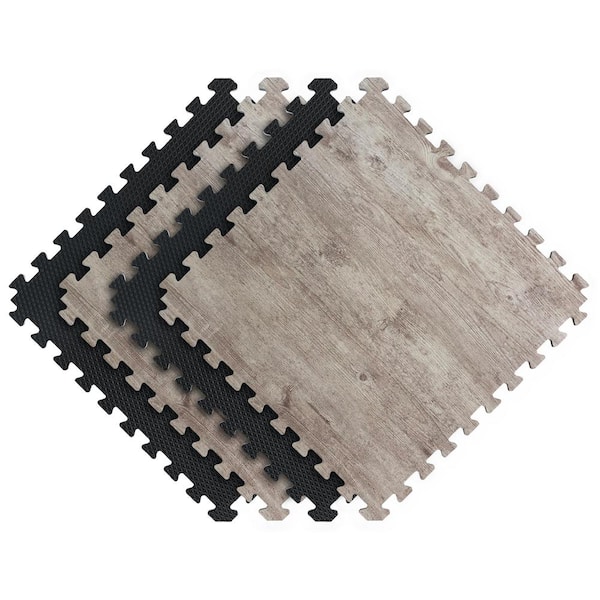 Clevr 1 Extra Thick Reversible Interlocking EVA Gym Foam Floor Mat Tiles,  Blue/Red - 12 pcs (24 x 24) Covers 48 sqft