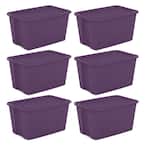 Sterilite Lidded Stackable 30 Gal Storage Tote Container, Moda Purple, 18  Pack 18 x 17368V06 - The Home Depot