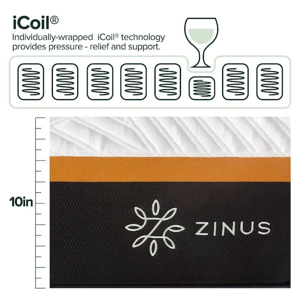 Zinus iCoil 10 inch Support Plus Spring, Size: Twin