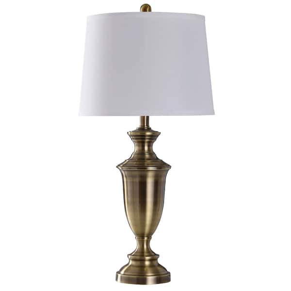 Antique Brass Table Lamp, Brass Table Lamp With Shade