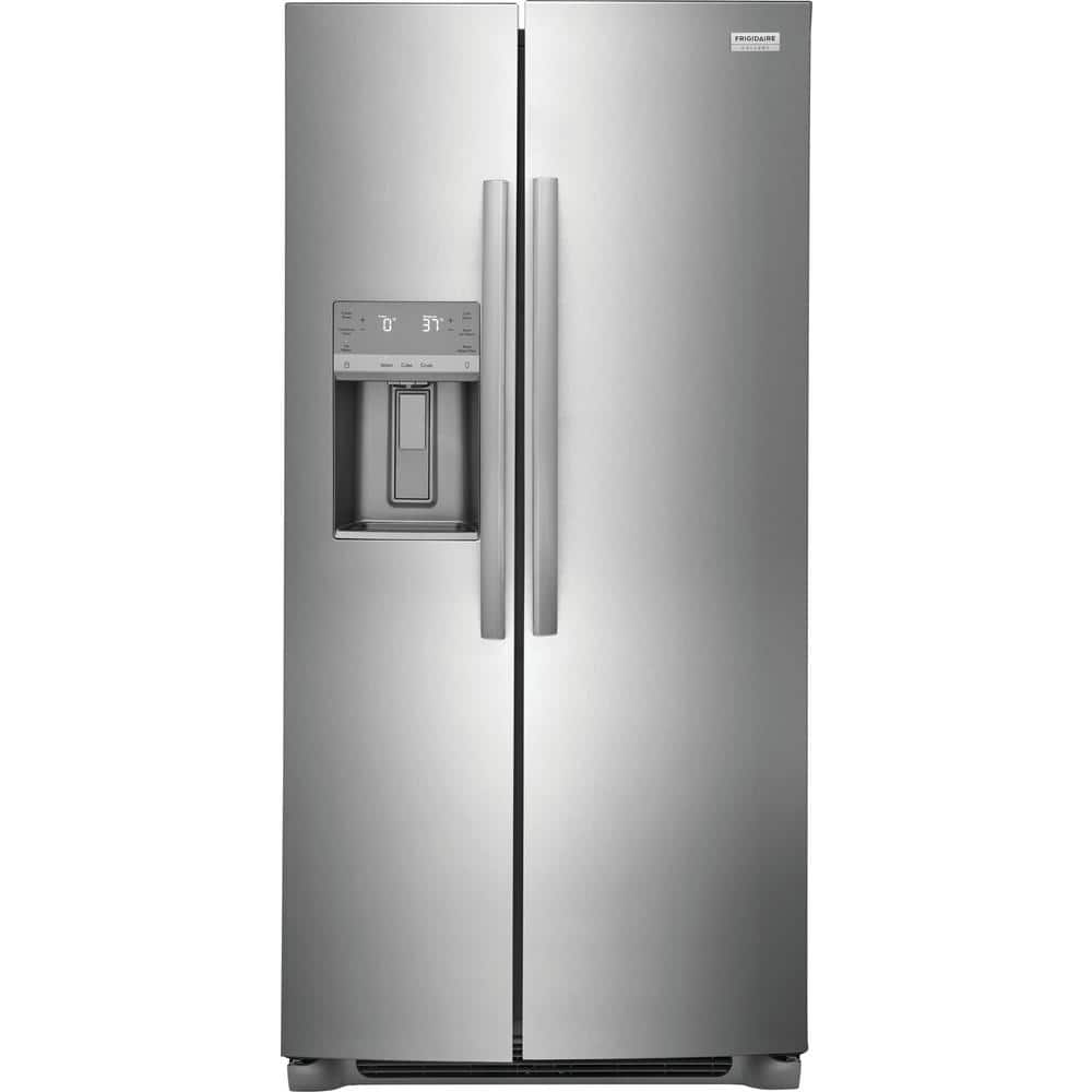 Gallery 33 in. 22.3 cu. ft.  Standard Depth Side by Side Refrigerator in Smudge-Proof Stainless Steel, ENERGY STAR