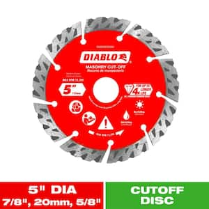 5 in. Diamond Segmented Turbo Cut-Off Discs for Masonry