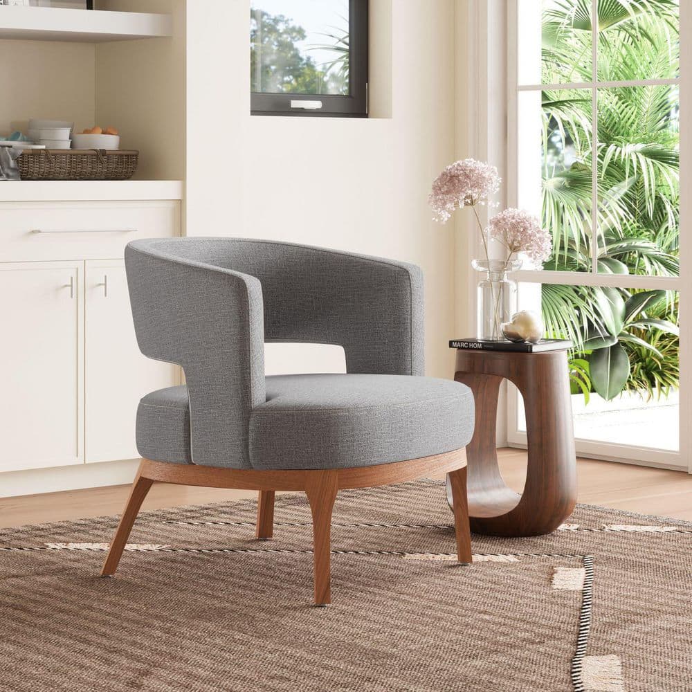 27.2 in. H Slate Gray Finish Circle Metal Frame Straight Arm Chair Piece of - 1 price history on PriceWatchPro
