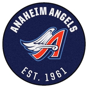 Anaheim Angels Navy 2 ft. x 2 ft. Round Area Rug